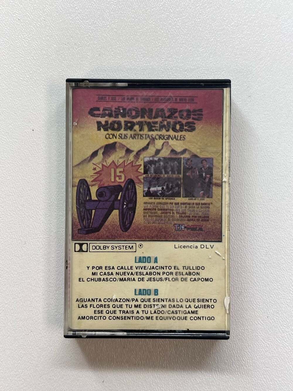 Vtg 1983 Canonazos Nortenos Cassette Case J-Card & Los Invasores Tape TH-MEX